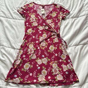 NWT Aeropostale Dress A-Line Womens Size Small Pink Mini Y2K Babydoll Floral